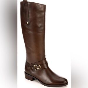 Franco Fortini Brown Leather Knee-High Riding Boots